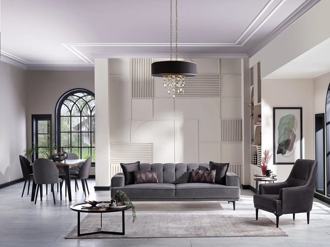 TALIA Sofa Set - Anthracite-2