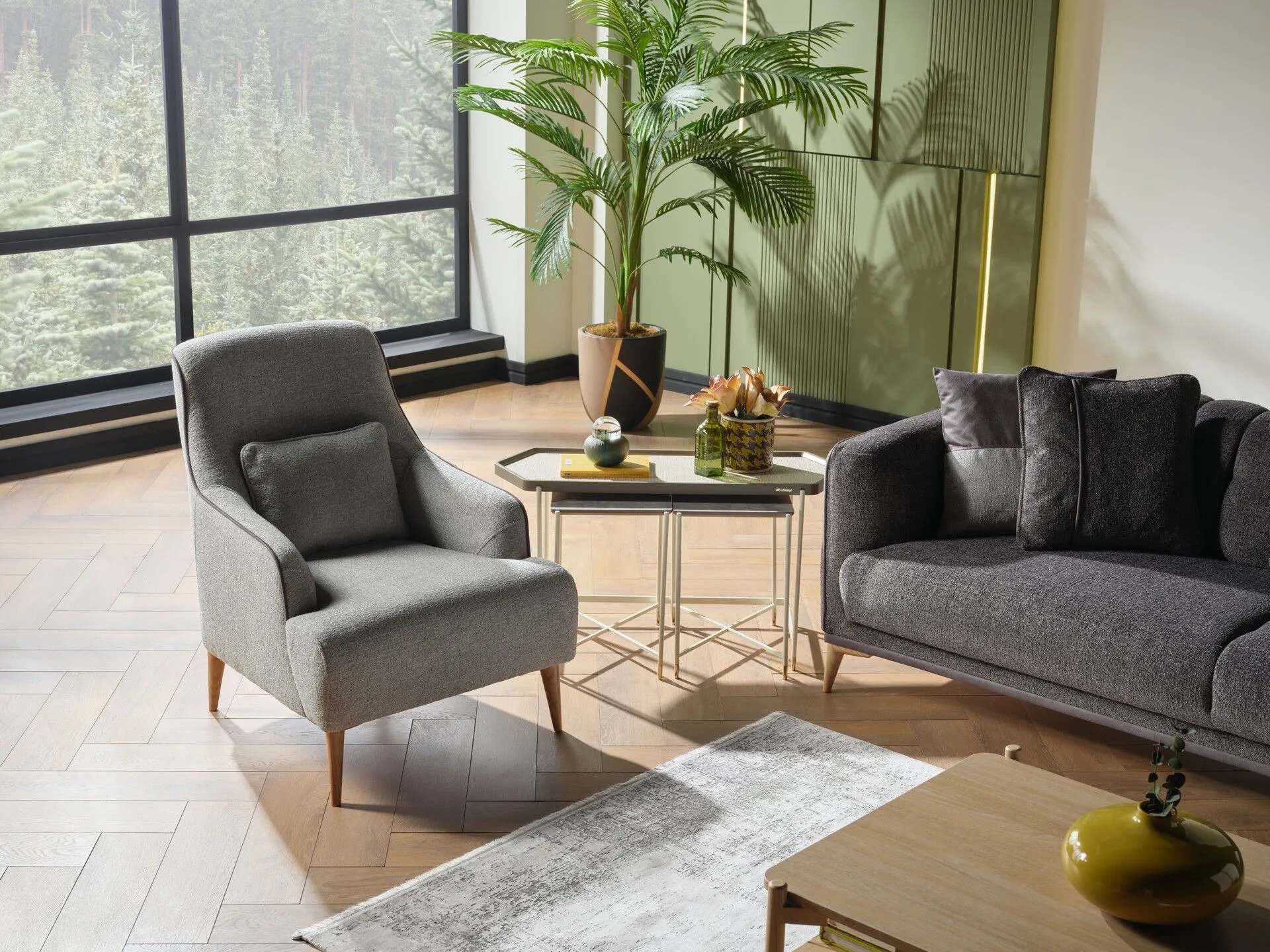 MITRA S Sofa Set Anthracite (1)