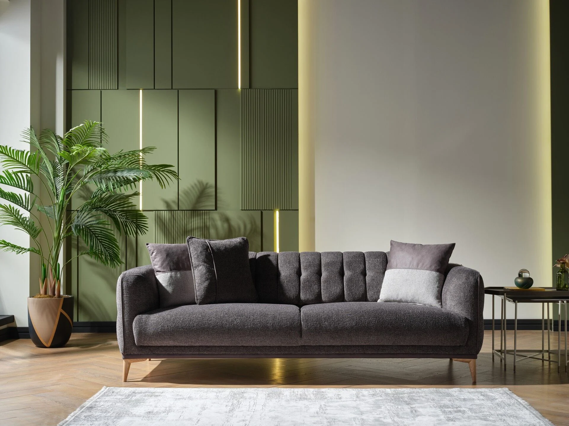 MITRA S Sofa Set Anthracite (2)